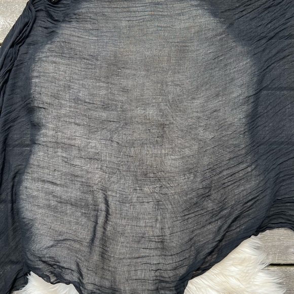 Black Sheer Long Scarf Wrap Shawl sarong wrap skirt - Picture 13 of 13